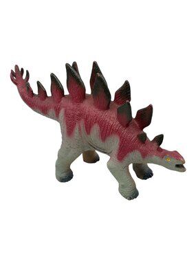 Big Red Stegosaurus Dinosaur 17" Figure Soft Plastic T-Rex Toys R US Maidenhead